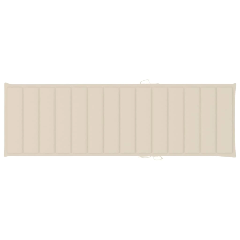 vidaXL sauļošanās zvilnis, krēmkrāsas matracis, impregnēta priede