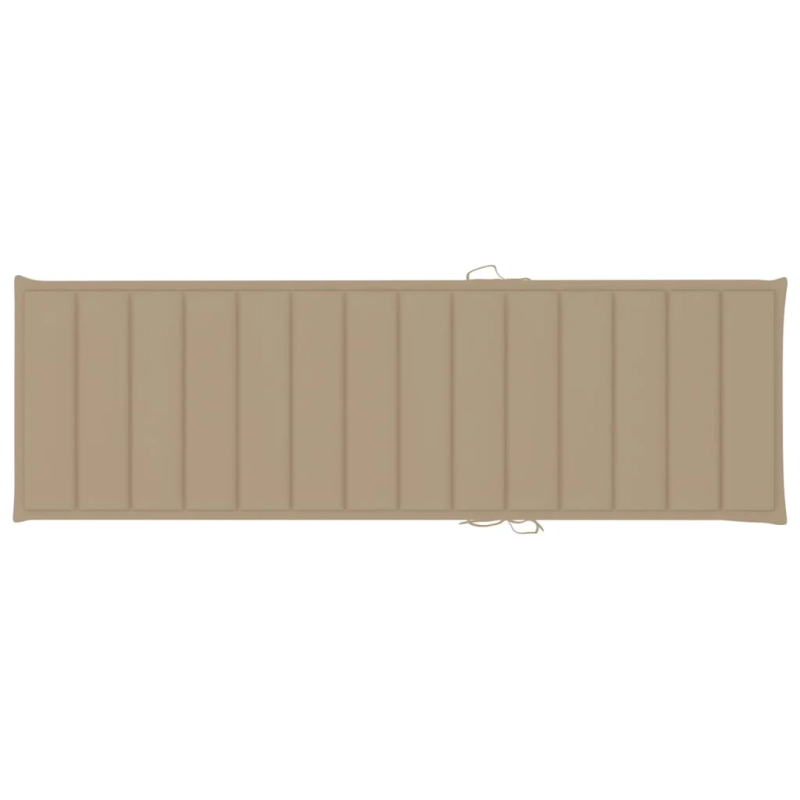 vidaXL sauļošanās zvilnis, bēšs matracis, impregnēta priede