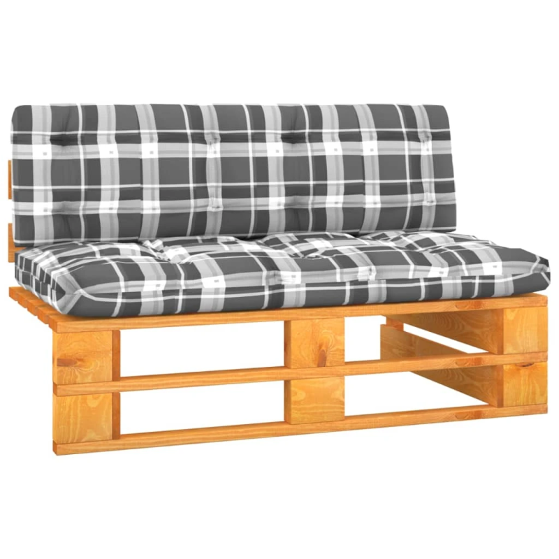 vidaXL vidējais dārza palešu dīvāns, medus brūns, impregnēta priede