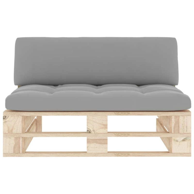 vidaXL vidējais dārza palešu dīvāns, impregnēts priedes koks