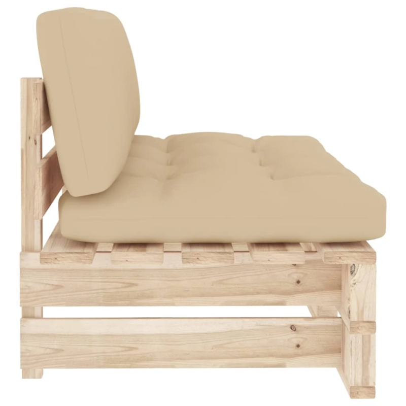 vidaXL vidējais dārza palešu dīvāns, impregnēts priedes koks