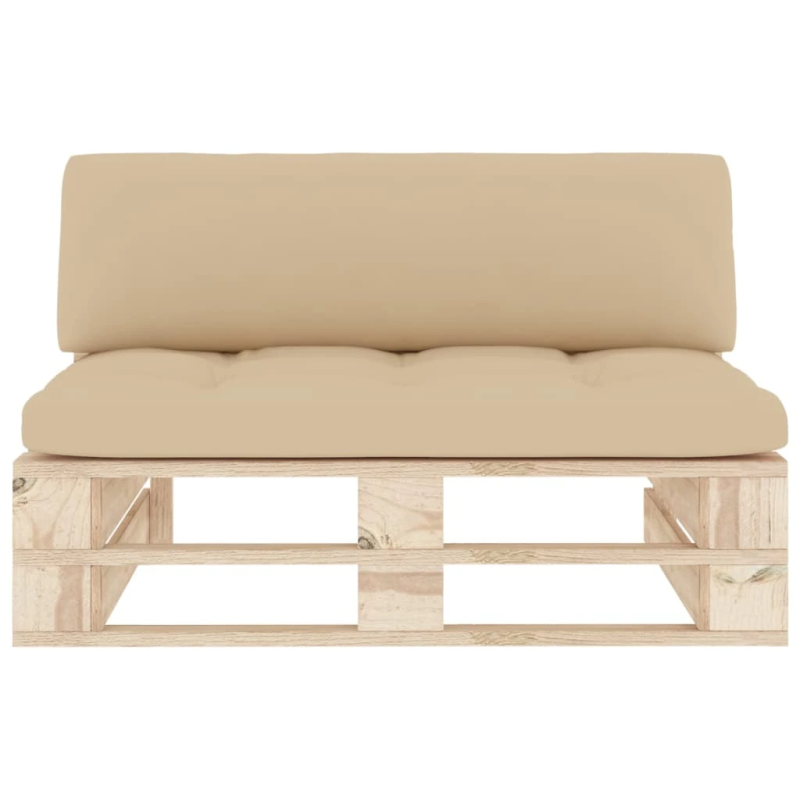 vidaXL vidējais dārza palešu dīvāns, impregnēts priedes koks