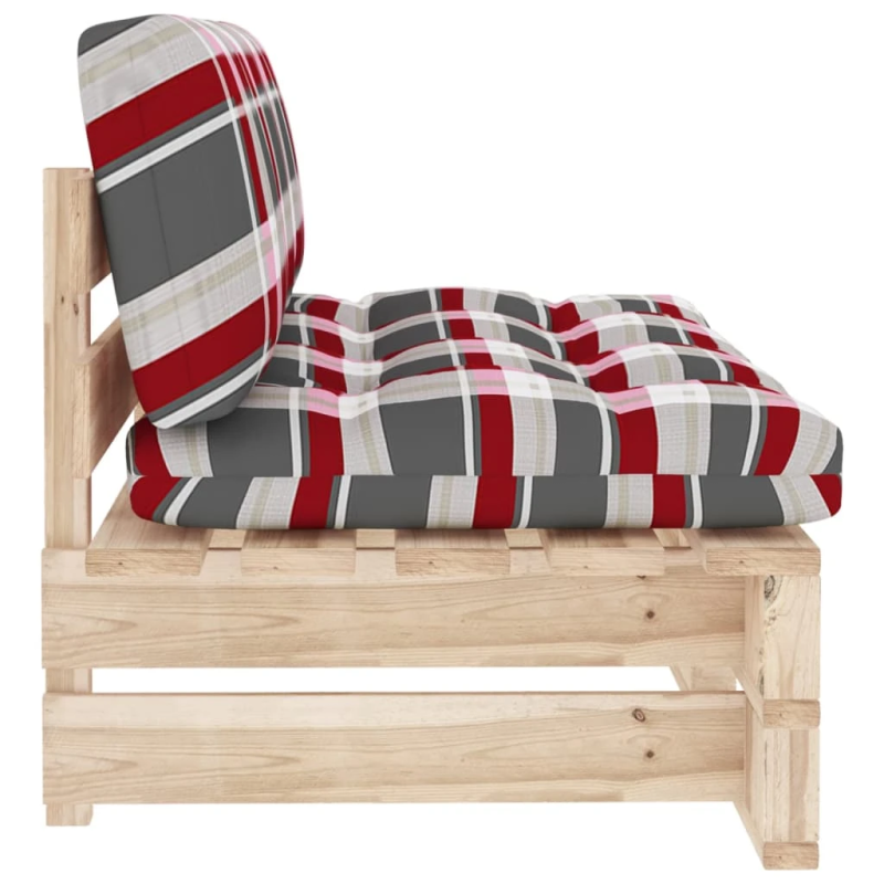 vidaXL vidējais dārza palešu dīvāns, impregnēts priedes koks