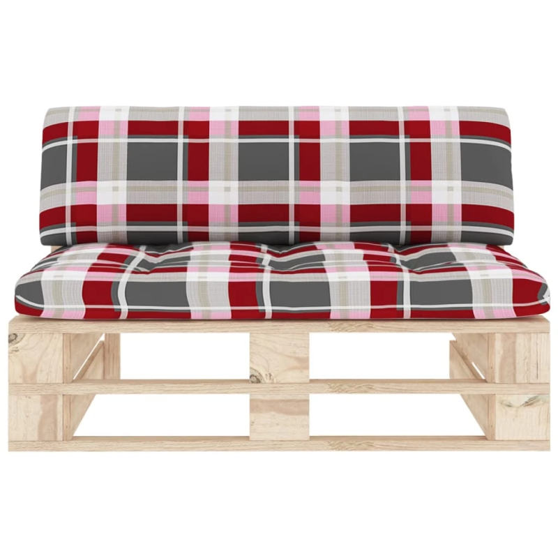 vidaXL vidējais dārza palešu dīvāns, impregnēts priedes koks