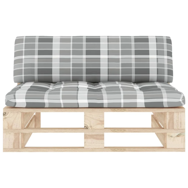 vidaXL vidējais dārza palešu dīvāns, impregnēts priedes koks