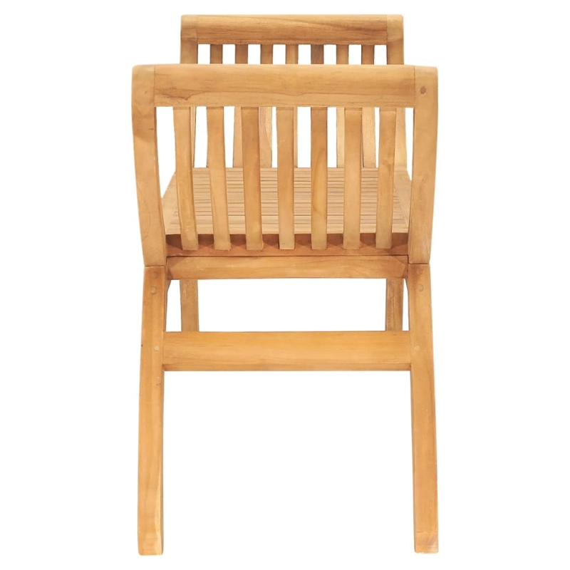 vidaXL dārza sols, 126 cm, masīvs tīkkoks