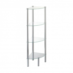 Plaukts stūra 4-stāvīgs stikla