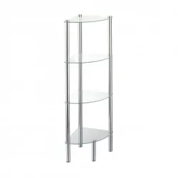 Plaukts stūra 4-stāvīgs stikla