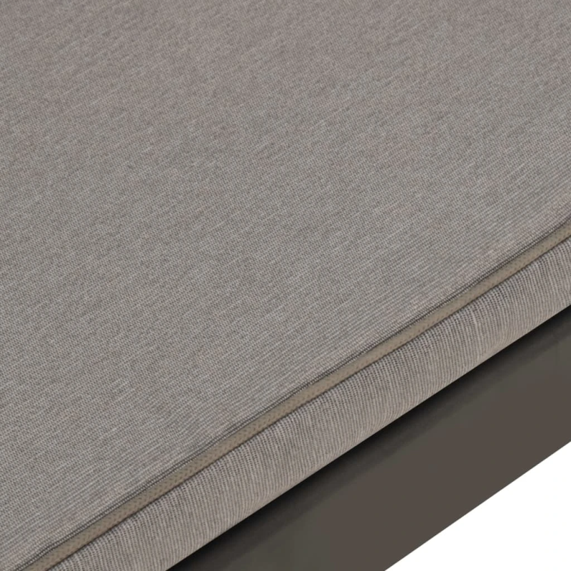 vidaXL dārza sols ar matračiem, pelēka plastmasa