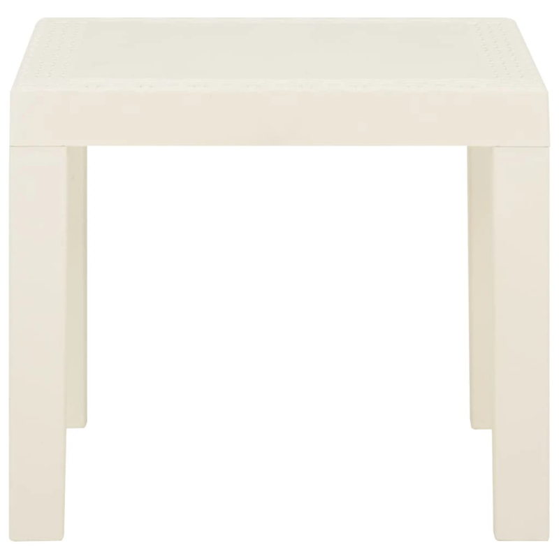 vidaXL 3-daļīgs dārza mēbeļu komplekts ar matračiem, balta plastmasa