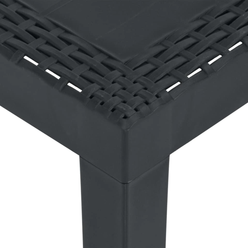 vidaXL 3-daļīgs dārza mēbeļu komplekts ar matračiem, pelēka plastmasa