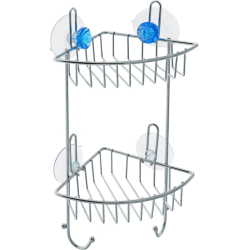 Plaukts stūra 2-stāvīgs Kristall hromēts