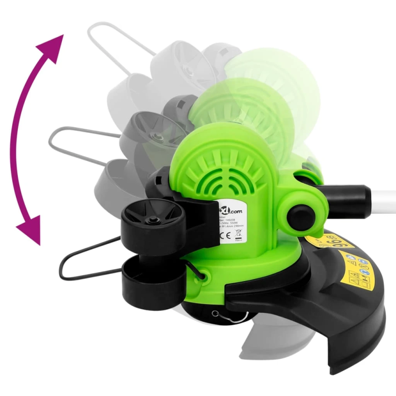 vidaXL elektrisks zālāja trimmeris, teleskopisks kāts, 29 cm 550 W