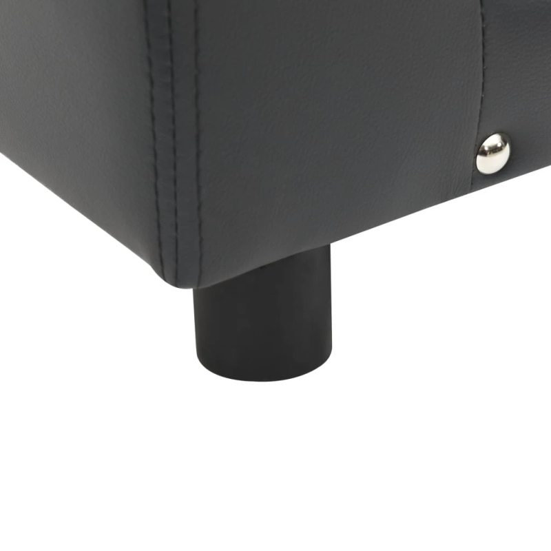 vidaXL suņu dīvāns, tumši pelēks, 81x43x31 cm, plīšs, mākslīgā āda