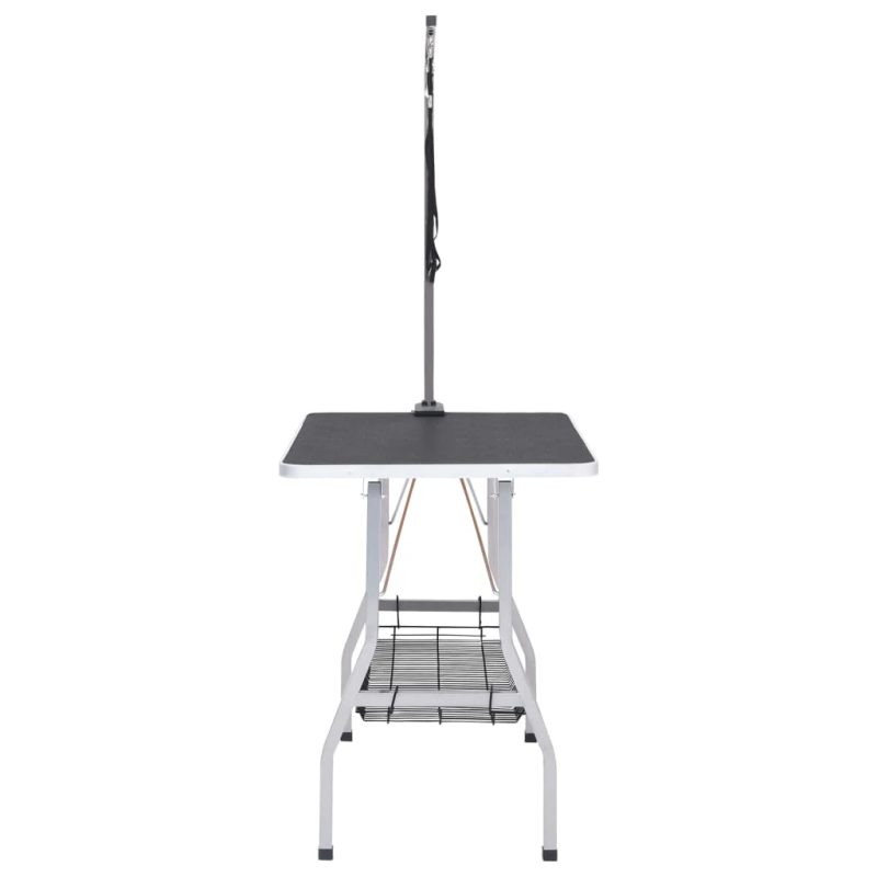 vidaXL regulējams suņu kopšanas galds ar 2 cilpām un grozu