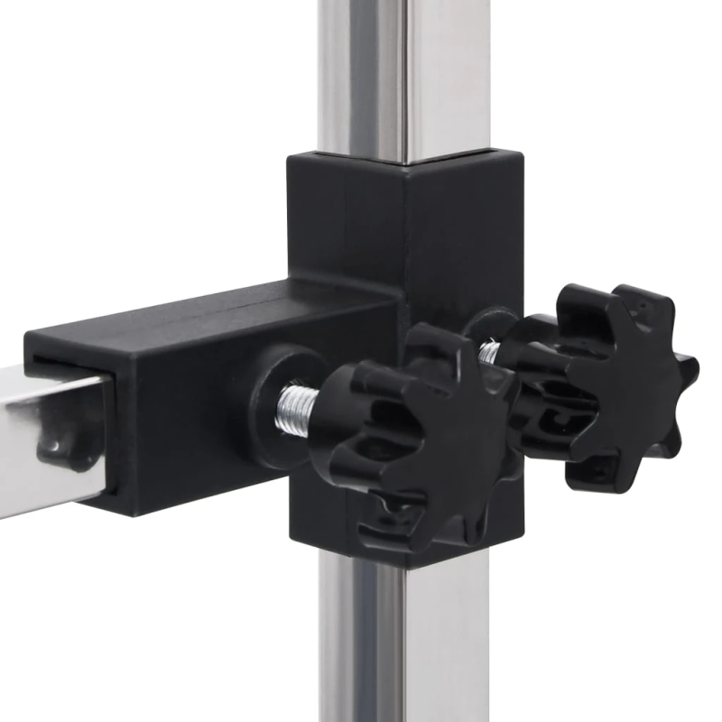 vidaXL regulējams suņu kopšanas galds ar 2 cilpām un grozu