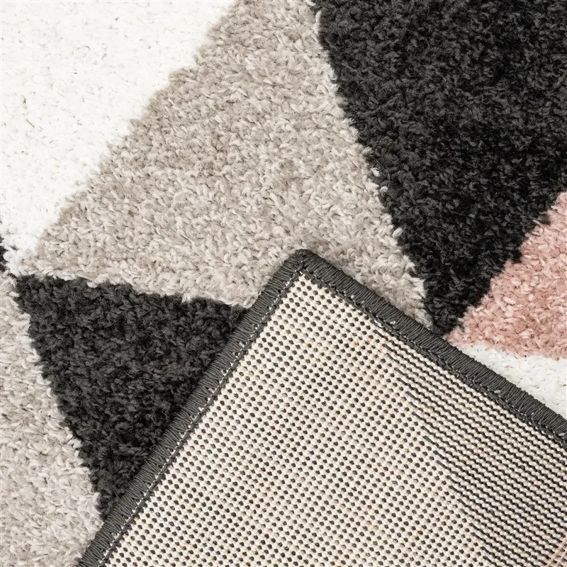 Paklājs Domoletti Loto 523_HR5 X, daudzkrāsains-melna-rozā, 120 cm x 67 cm