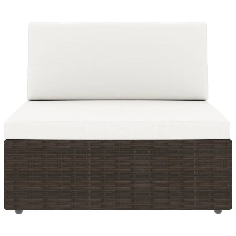 vidaXL 7-daļīgs dārza atpūtas mēbeļu komplekts, brūna PE rotangpalma