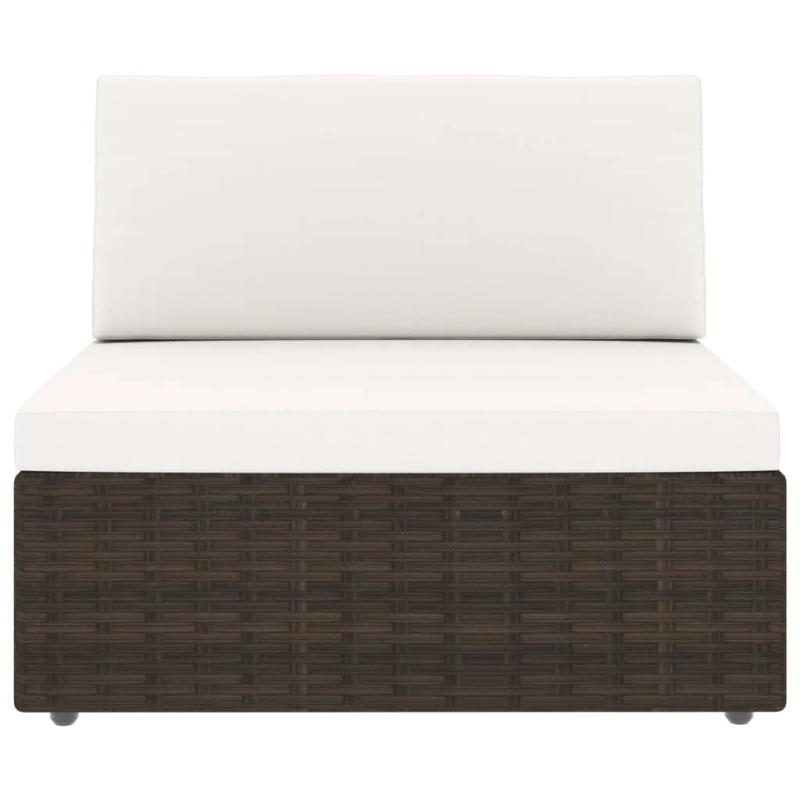 vidaXL 5-daļīgs dārza atpūtas mēbeļu komplekts, brūna PE rotangpalma