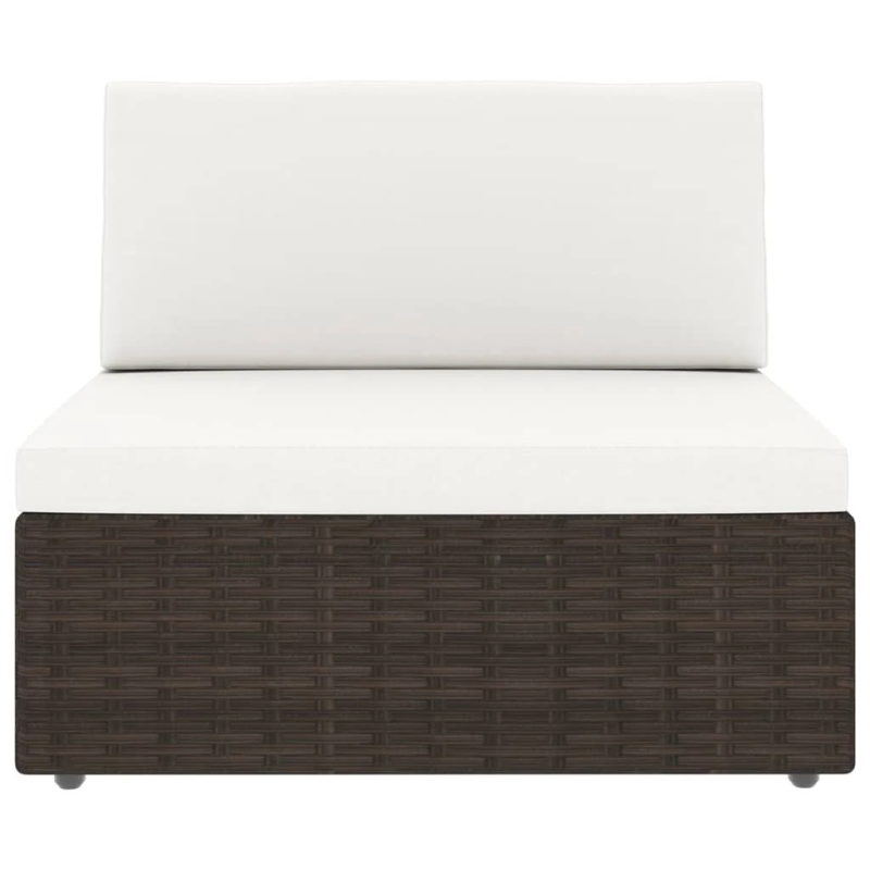 vidaXL 14-daļīgs dārza atpūtas mēbeļu komplekts, brūna PE rotangpalma