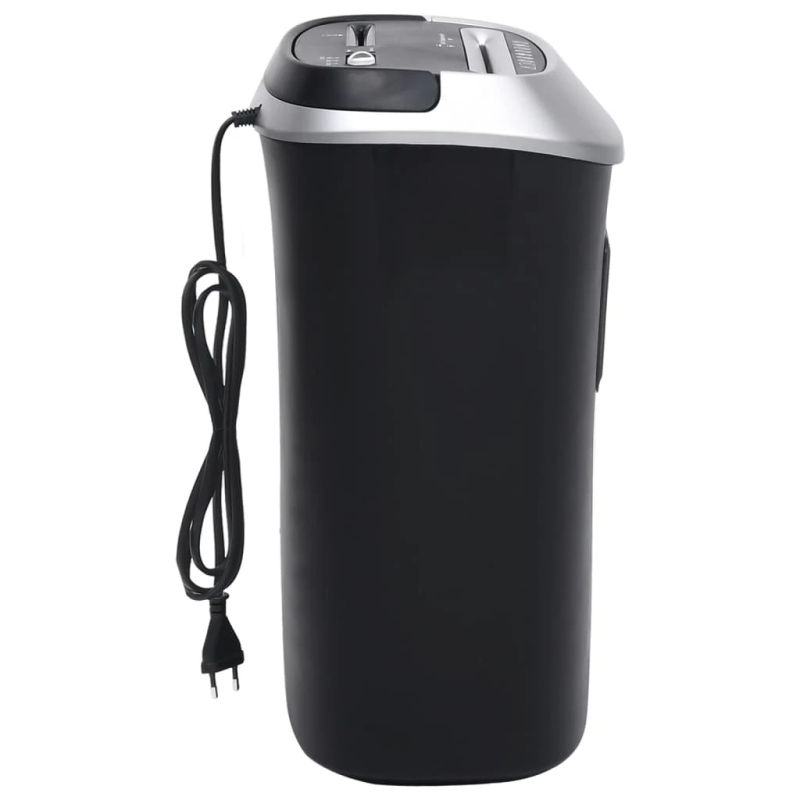 vidaXL papīra smalcinātājs, 10 loksnēm, šķērsgriezumā, melns