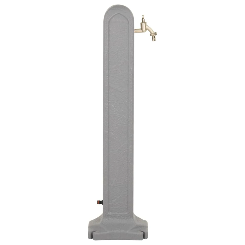 vidaXL dārza kolonna ar jaucējkrānu, gaiši pelēka, akmens izskats