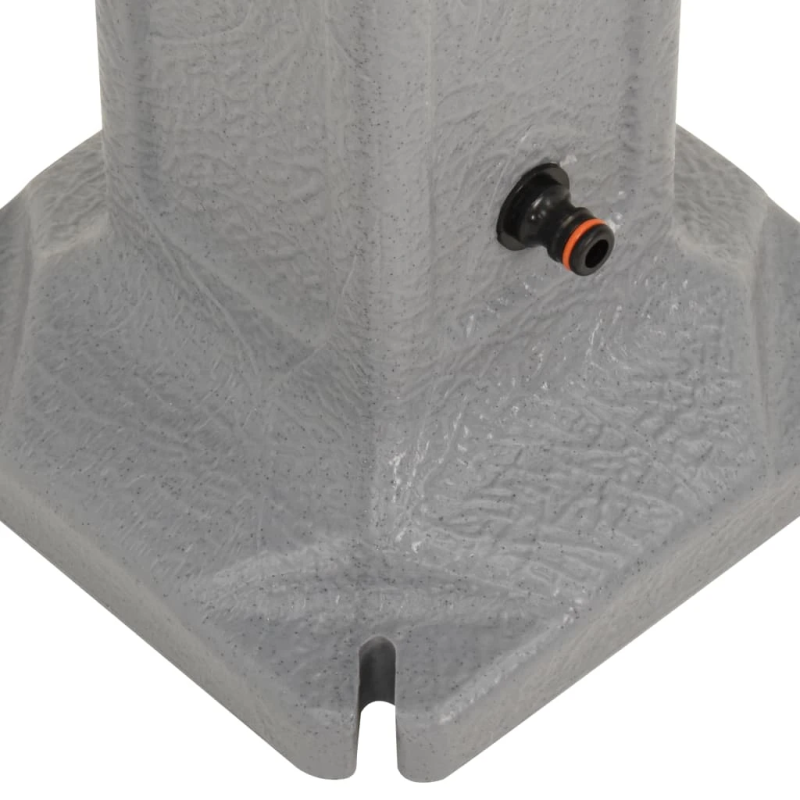 vidaXL dārza kolonna ar jaucējkrānu, gaiši pelēka, akmens izskats