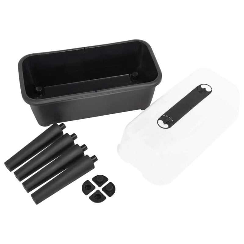 vidaXL augstā puķu kaste, 77x38,7x82 cm, PP