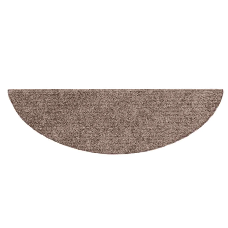 vidaXL kāpņu paklājiņi, pašlīmējoši, 5 gab., 56x17x3 cm, gaiši brūns, pusapaļi