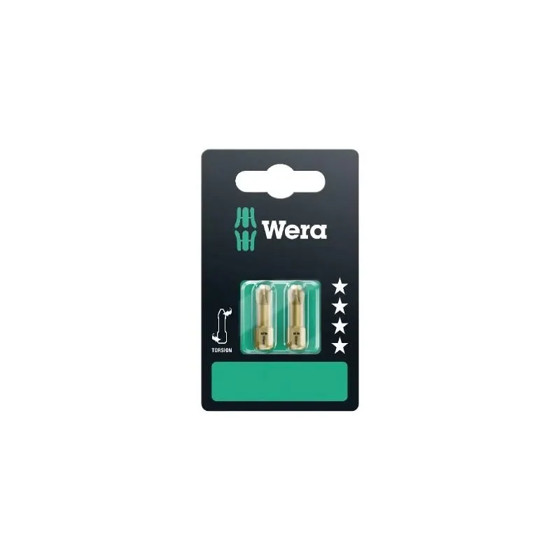 Wera Torsion skrūvgrieža galiņi 2 gab PZ2 x 25mm