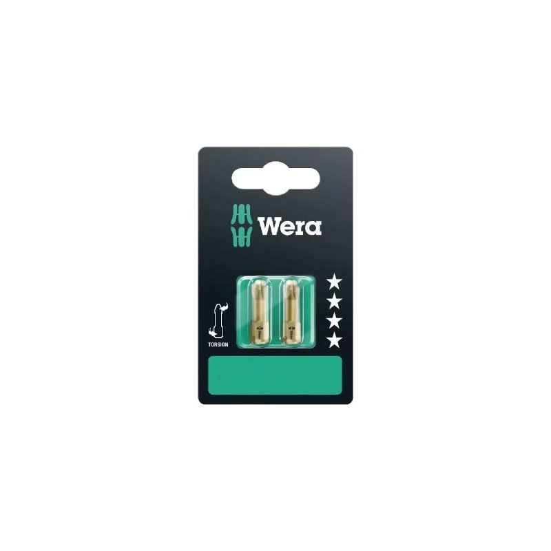 Wera Torsion skrūvgrieža galiņi 2 gab PZ2 x 25mm