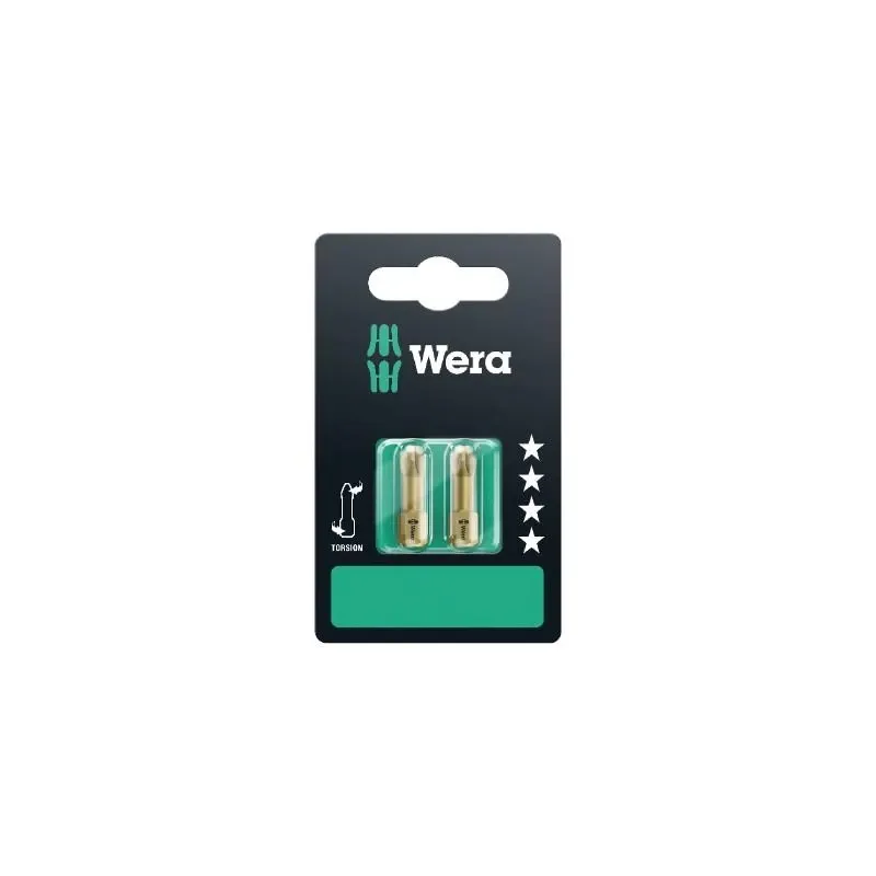 Wera Torsion skrūvgrieža galiņi 2 gab PZ2 x 25mm