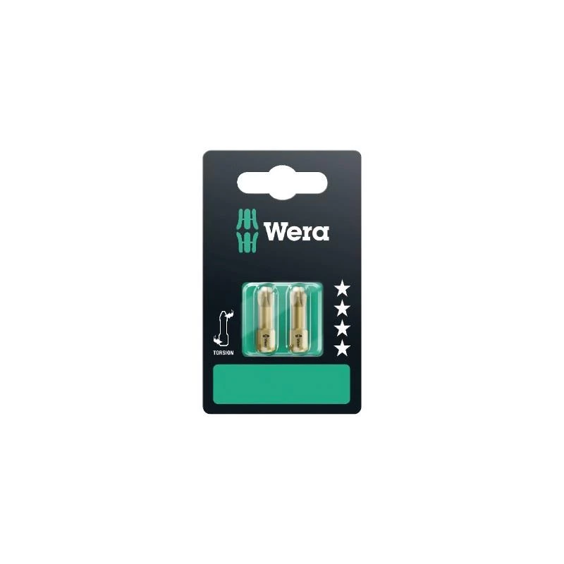 Wera Torsion skrūvgrieža galiņi 2 gab PZ2 x 25mm