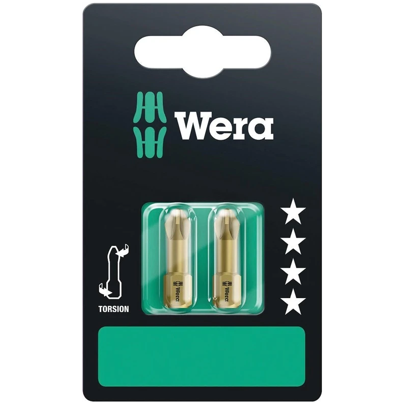Wera Torsion skrūvgrieža galiņi 2 gab PZ2 x 25mm