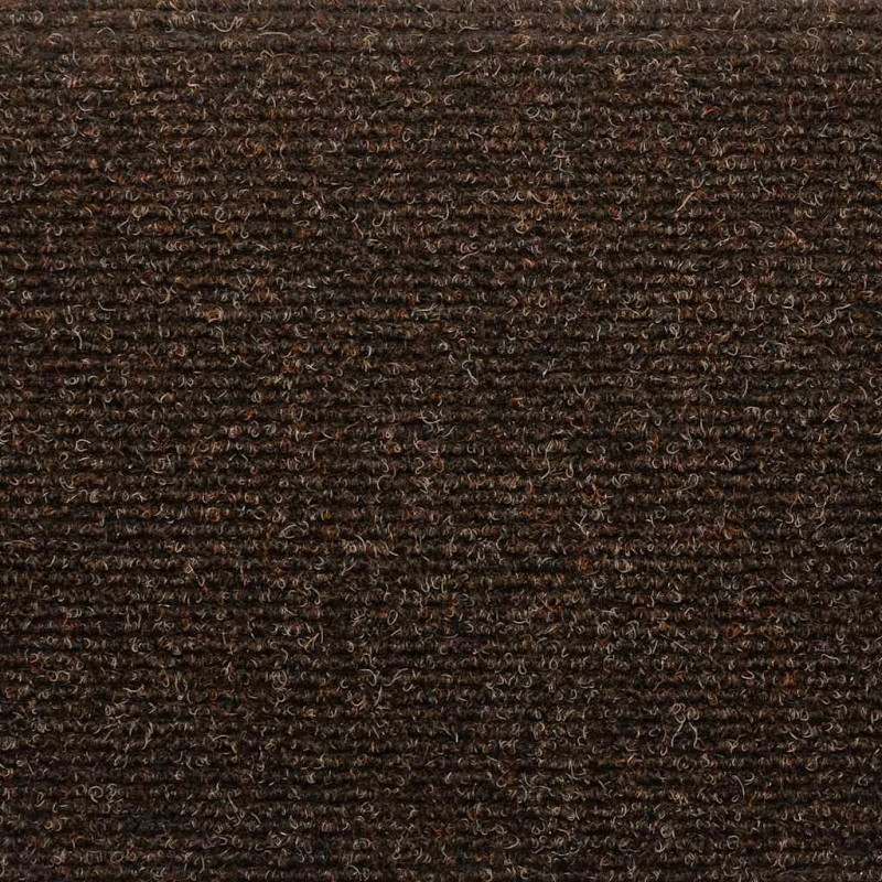 vidaXL kāpņu paklājiņi, pašlīmējoši, 10 gab., 65x21x4 cm, brūni, pusapaļi, lieli