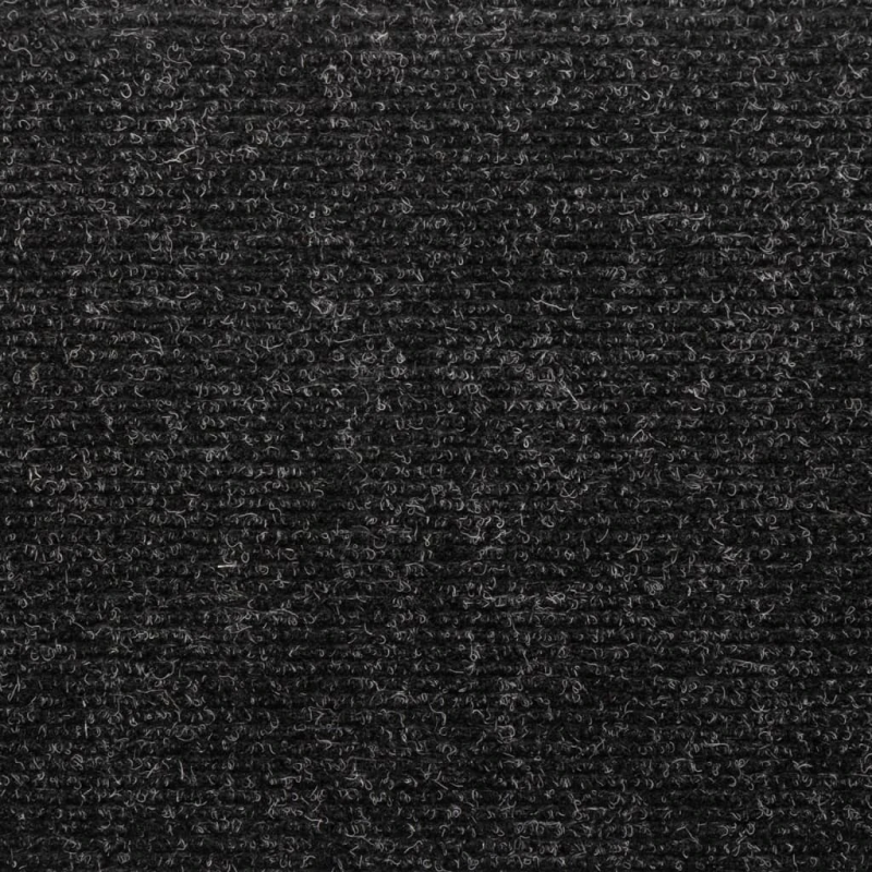 vidaXL kāpņu paklājiņi, pašlīmējoši, 10 gab., 65x21x4 cm, melni, taisnstūrveida mala