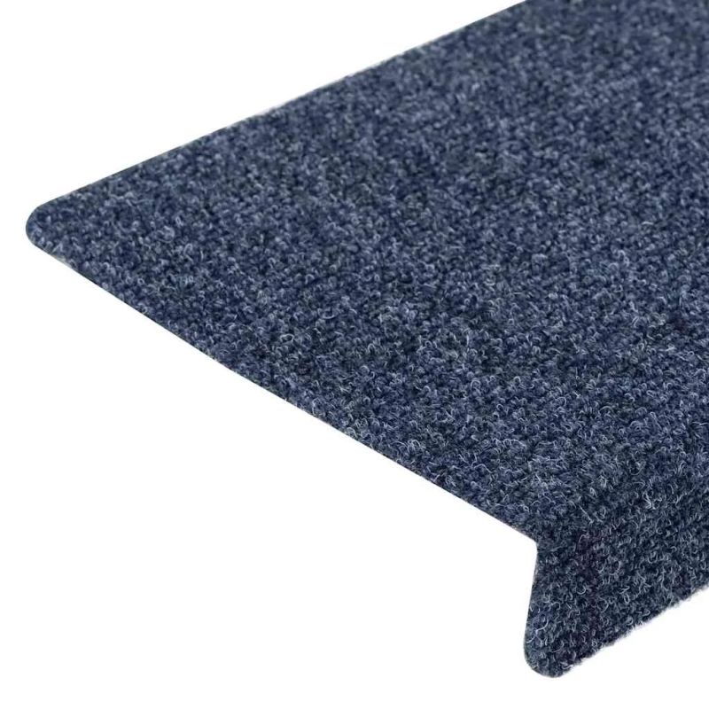 vidaXL kāpņu paklājiņi, pašlīmējoši, 10 gab., 65x21x4 cm, antracīta krāsā, taisnstūrveida mala