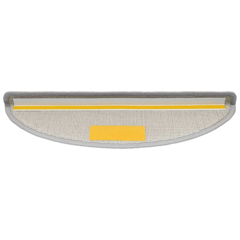 vidaXL kāpņu paklājiņi, 10 gab., 56x17x3 cm, gaiši pelēki, pusapaļi