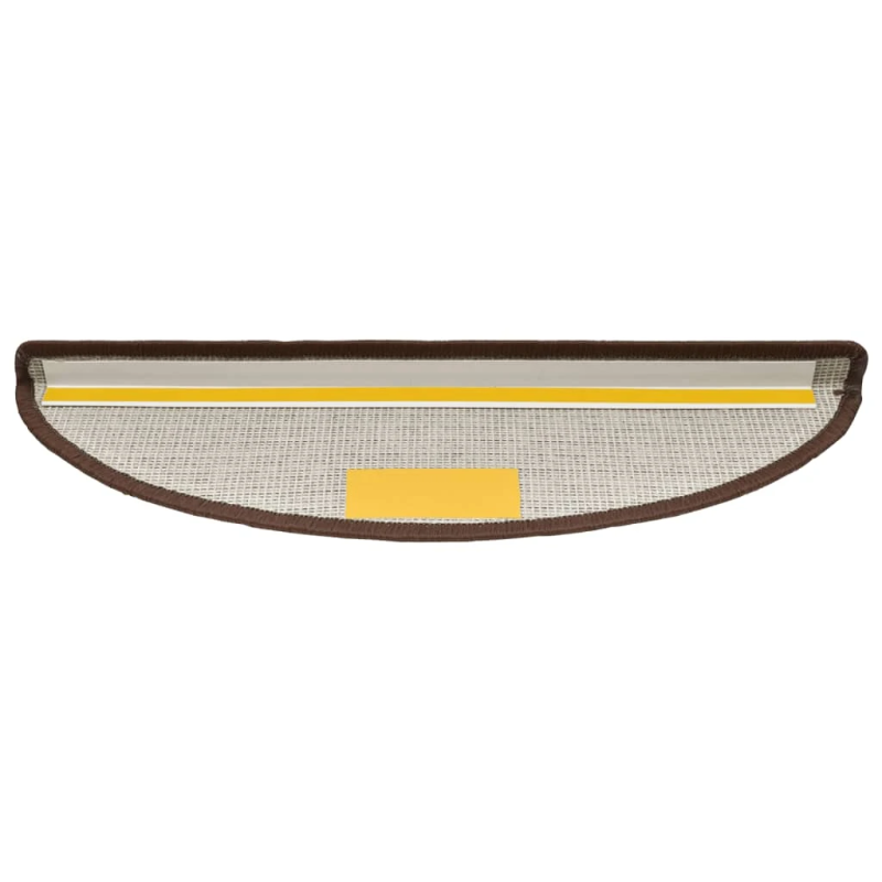 vidaXL kāpņu paklājiņi, 10 gab., 56x17x3 cm, kafijas brūni, pusapaļi