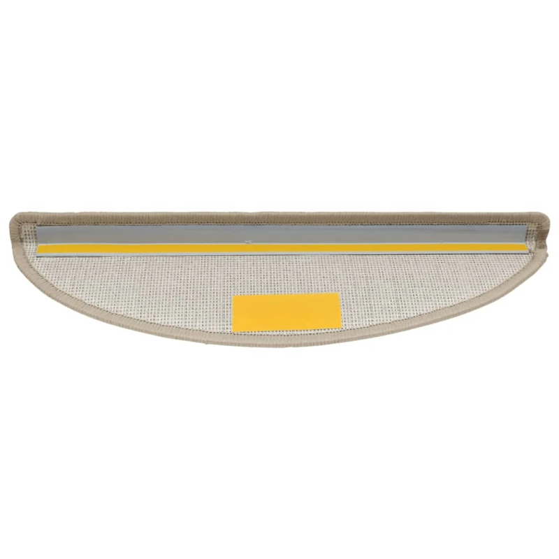 vidaXL kāpņu paklājiņi, 10 gab., 56x17x3 cm, pelēkbrūni, pusapaļi