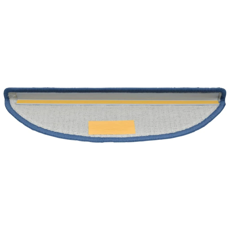 vidaXL kāpņu paklājiņi, 10 gab., 56x17x3 cm, zili, pusapaļi