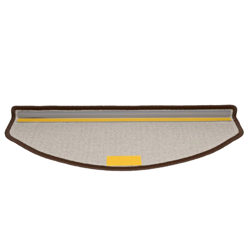 vidaXL kāpņu paklājiņi, 10 gab., 65x24x4 cm, kafijas brūni, pusapaļi, lieli