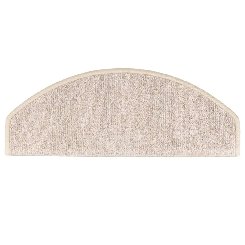 vidaXL kāpņu paklājiņi, 10 gab., 65x24x4 cm, pelēkbrūni, pusapaļi, lieli