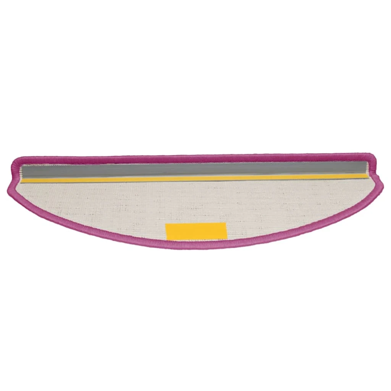 vidaXL kāpņu paklājiņi, 10 gab., 65x21x4 cm, violeti, pusapaļi, lieli