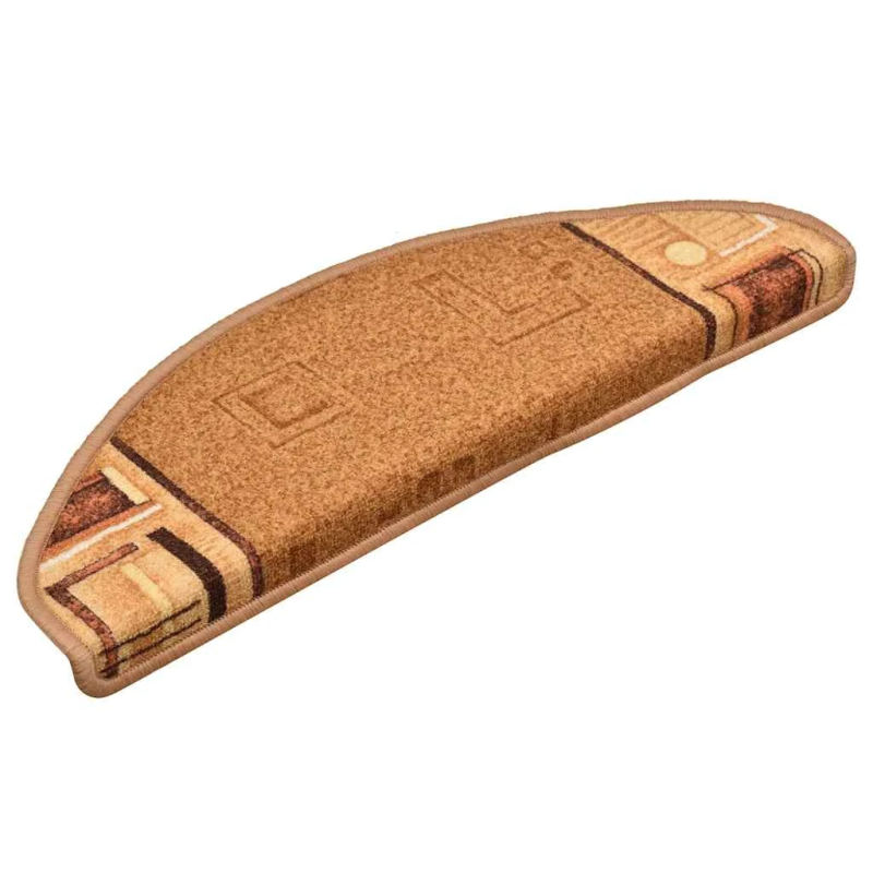 vidaXL kāpņu paklāji, 5 gab., pašlīmējoši, 65x21x4 cm, bēši