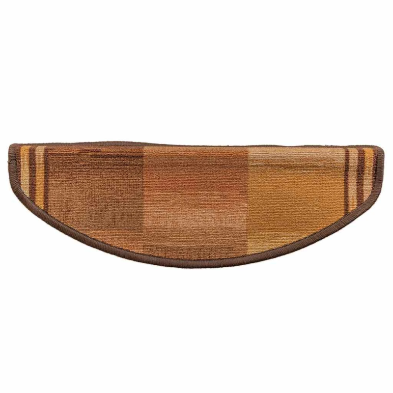 vidaXL kāpņu paklāji, 5 gab., pašlīmējoši, 65x21x4 cm, brūni