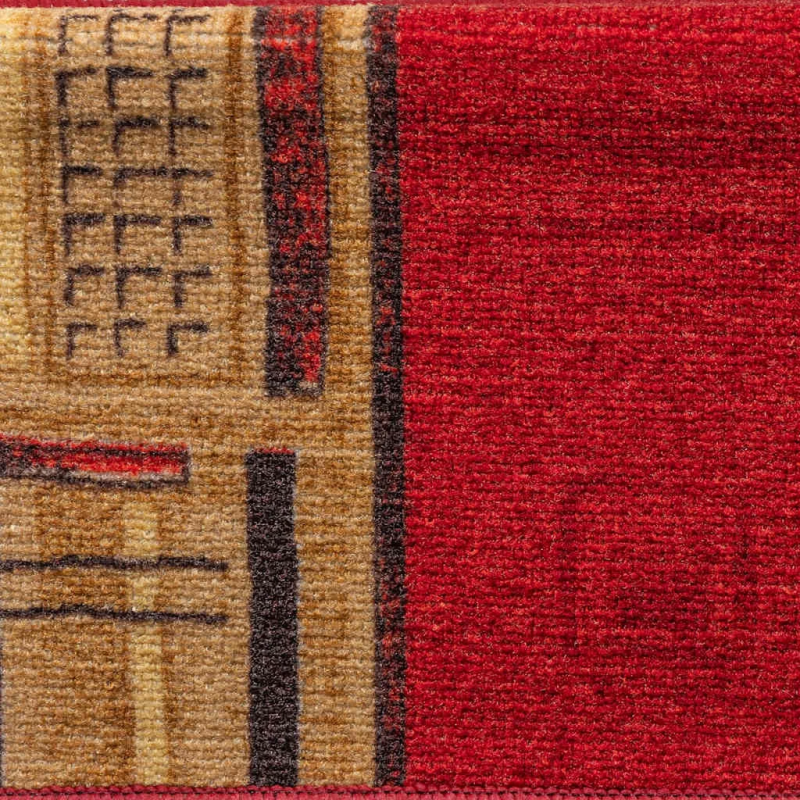 vidaXL kāpņu paklāji, 5 gab., pašlīmējoši, 65x21x4 cm, sarkani