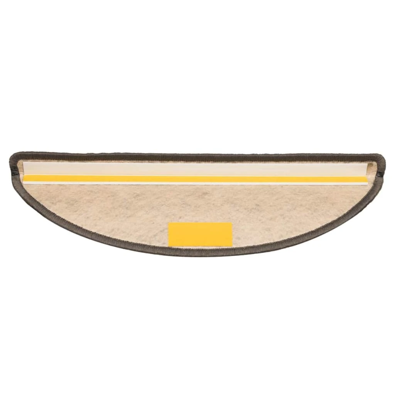 vidaXL kāpņu paklāji, 15 gab., pašlīmējoši, 56x17x3 cm, brūni bēši