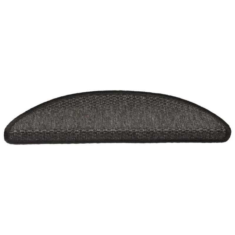 vidaXL kāpņu paklāji, 15 gab., pašlīmējoši, 56x17x3 cm, antracītpelēki