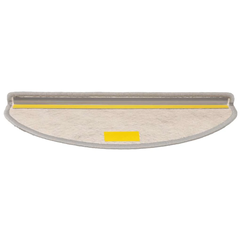 vidaXL kāpņu paklāji, 15 gab., pašlīmējoši, 65x21x4 cm, sudraba krāsā